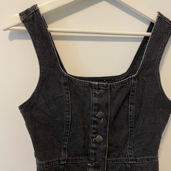 Urban Outfitters Black Denim Mini Dress - Picture 3 of 12